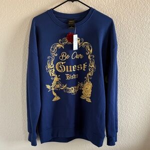 Disney Blue and Gold Crew Neck Sweater